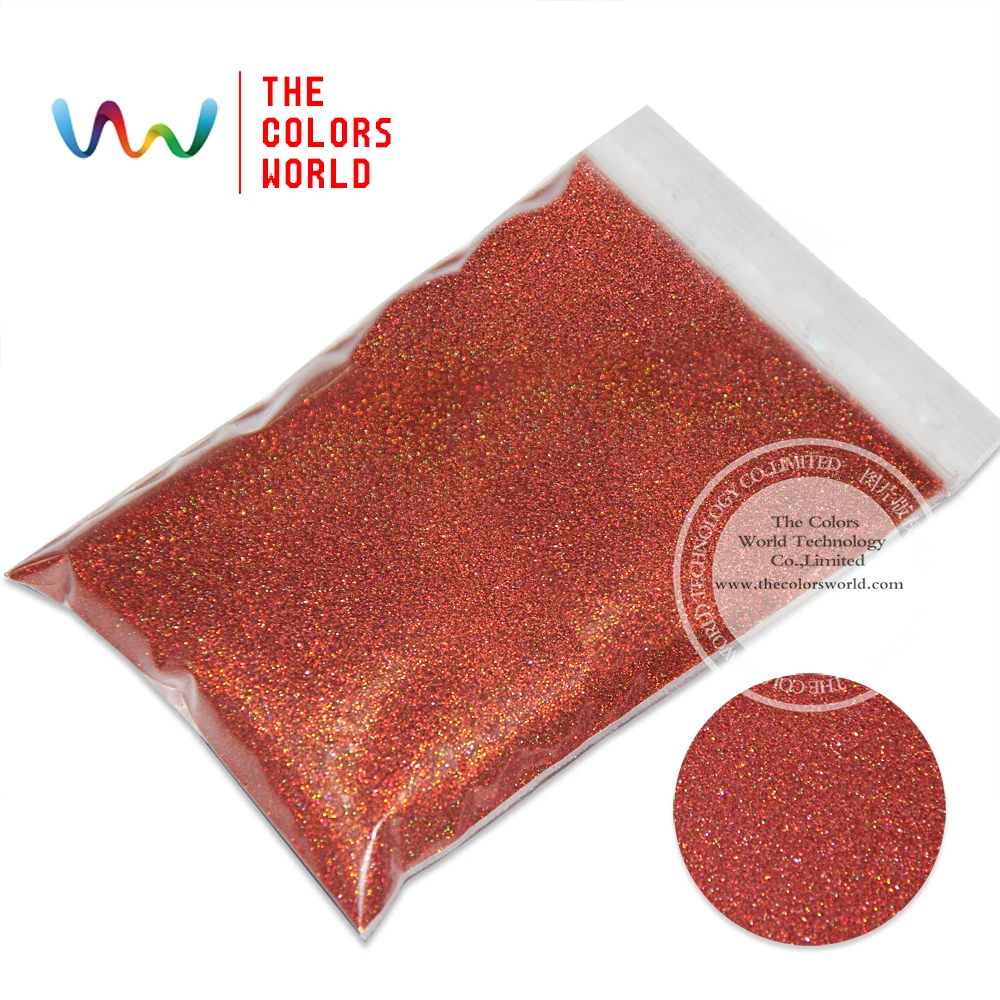 

TCA400 Laser Orange Color 0.1MM 004" Glitter dust ,Specular luster glitter for nail,tatto,Art decoration and others