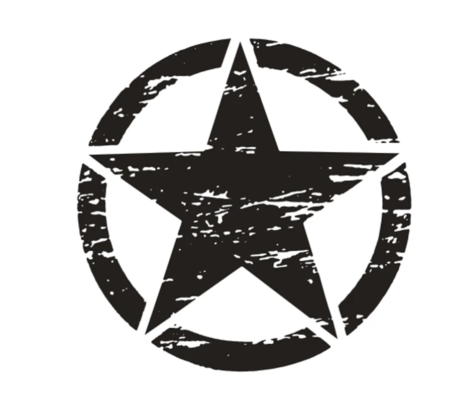 Universal 50cm Car Decal Sticker Distressed Army Star Hood Decal Stickers For Jeep Land Rover Toyota SUV Car styling stickers