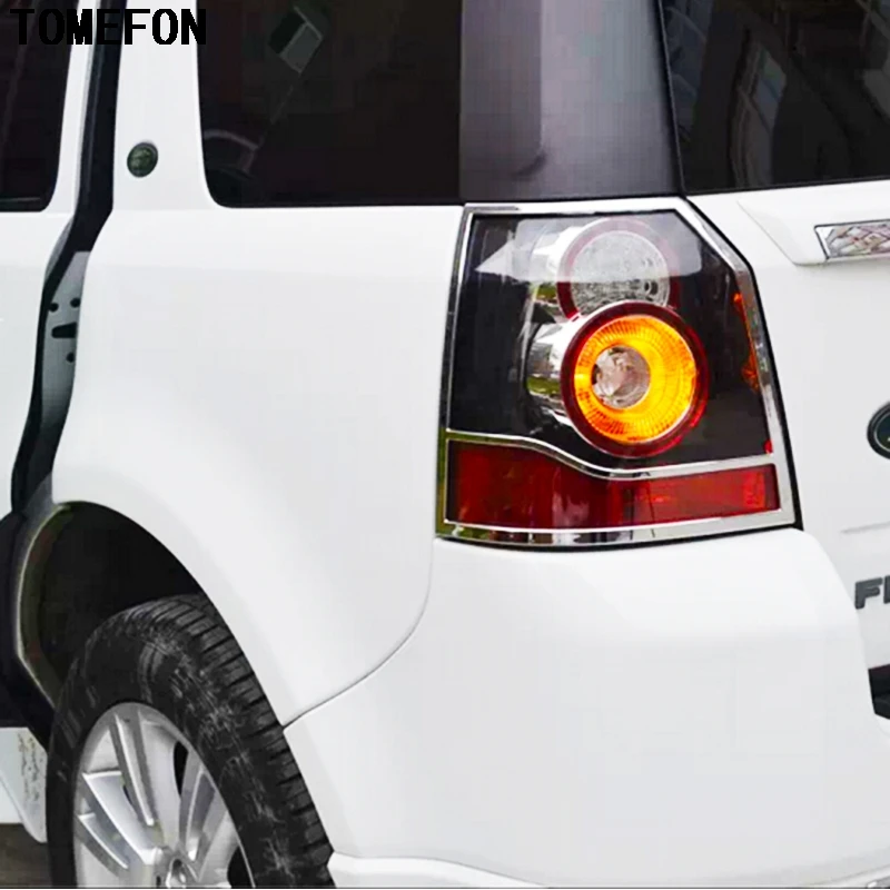 TOMEFON For Land Rover Freelander 2 LR2 2012 2013 2014 2015 ABS Chrome Front Rear Headlight Cover Head Tail Lights Lamp Cover