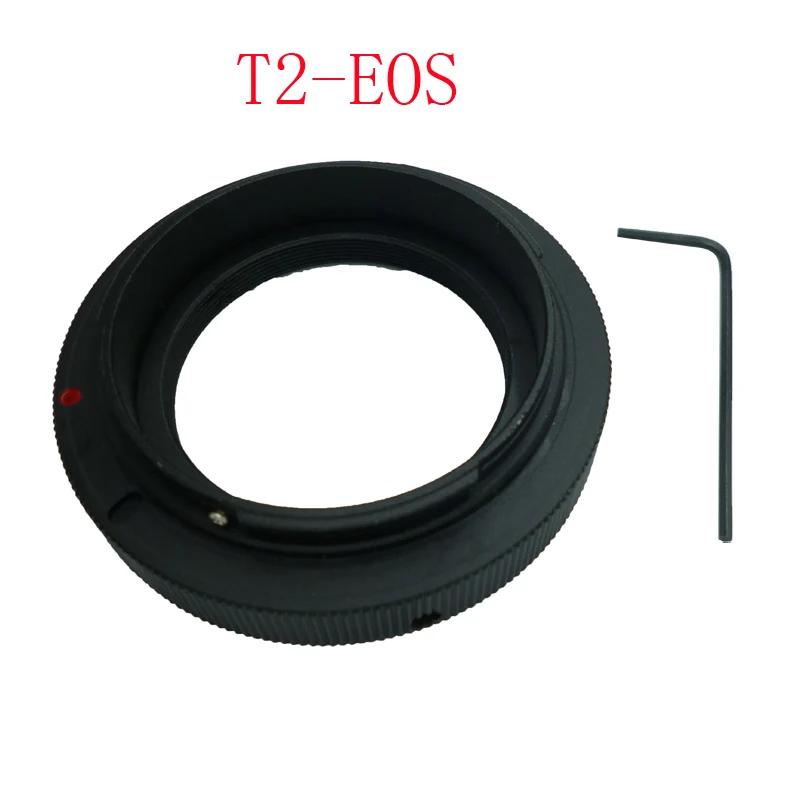 T2 T Mount to For Canon-EOS T2-EOS Ring Lens Adapter 5D 7D 50D 60D 550D 500D 600D 700D 1000D 1200D T5i T4i T3i T2i T1i