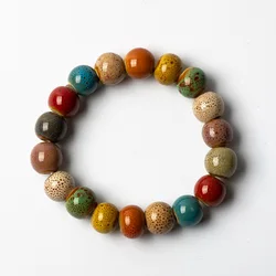 Colorful Ceramic beads bracelets hand made DIY Artware Retro bracelet Jewelery wholesale #FY361