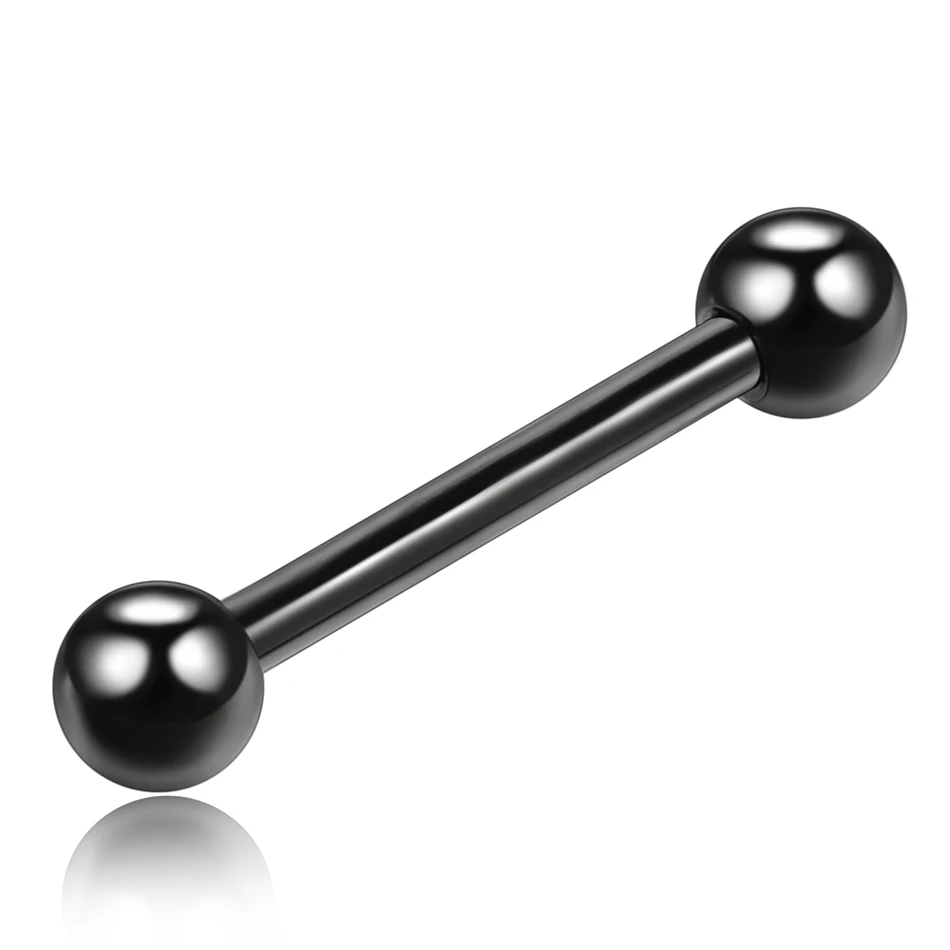 1PC Titanium Anodized Tongue Rings Piercing Colorful Tongue Barbell Rings Stainless Steel Nipple Barbell Body Fashion Jewelry
