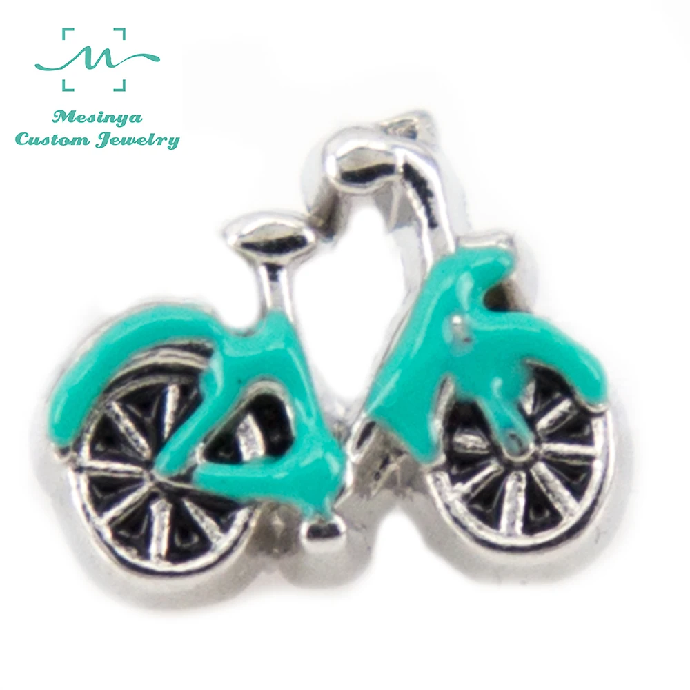 

10pcs Enamel Bike Custom Floating Charms For Glass Locket