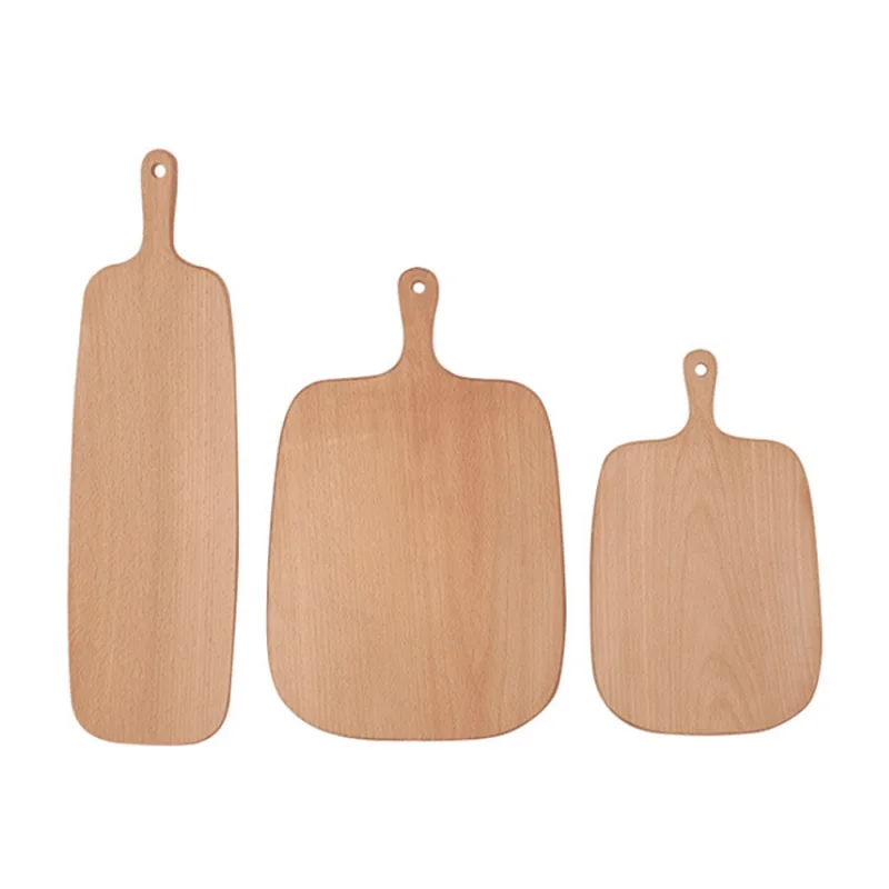 10pcs Wooden Cutting Boards Fruit Plate Whole Wood Chopping Blocks Beech Baking Bread Board Tool W9774