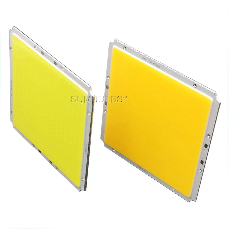 Sumbulbs 100x95MM Square Ultra Bright 50W COB LED Light Lamp 5000LM Warm Cold White DC LED 12V Chip On Board Matrix Bulb for DIY