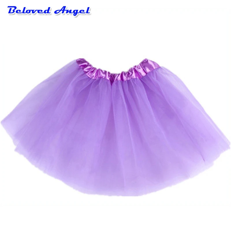 Kids Baby Dance Tutu Skirt For Girl 3 Layers Tulle Children Chiffon Lace Pettiskirt 2-7T Princess Birthday Party Skirt Ball Gown