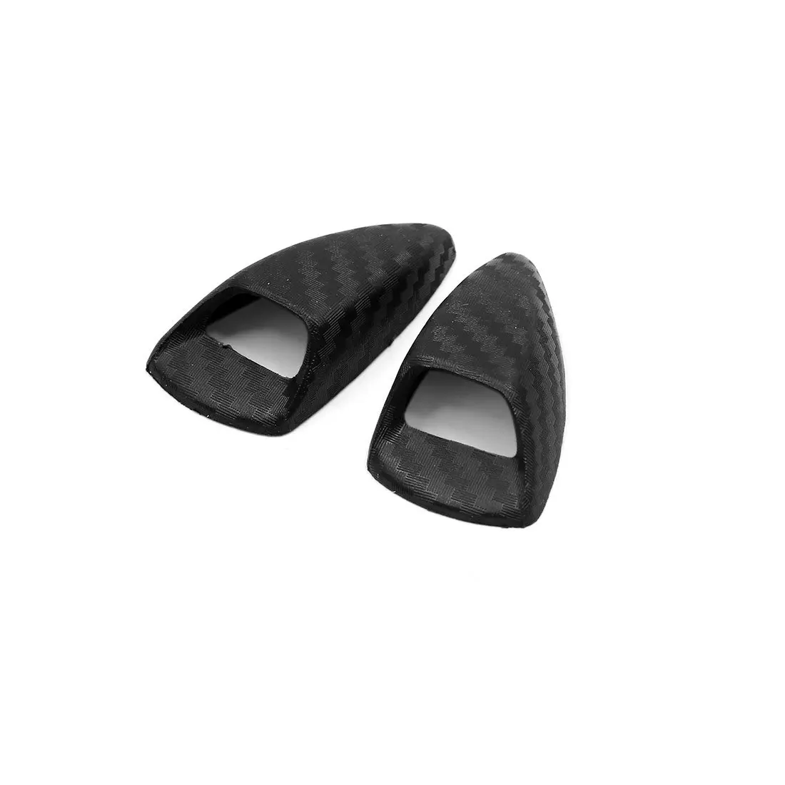 uxcell 2pcs Universal Carbon Fiber Pattern Automobile Car Windshield  Nozzle Cover Cap Replacement 6.1 x 3.1 x 1.5cm