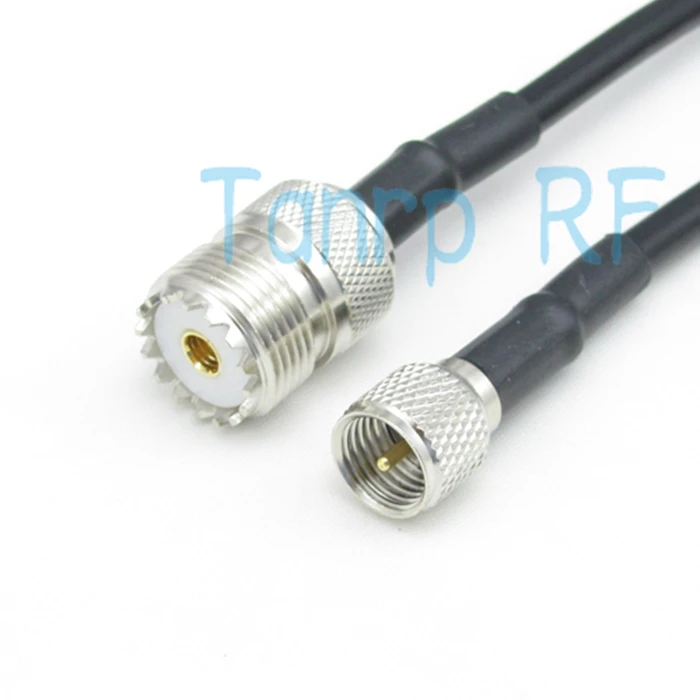 Free shipping!   3feet 1m RF Pigtail coaxial  jumper cable 100CM  UHF female jack to mini UHF male plug RG58 extension cable