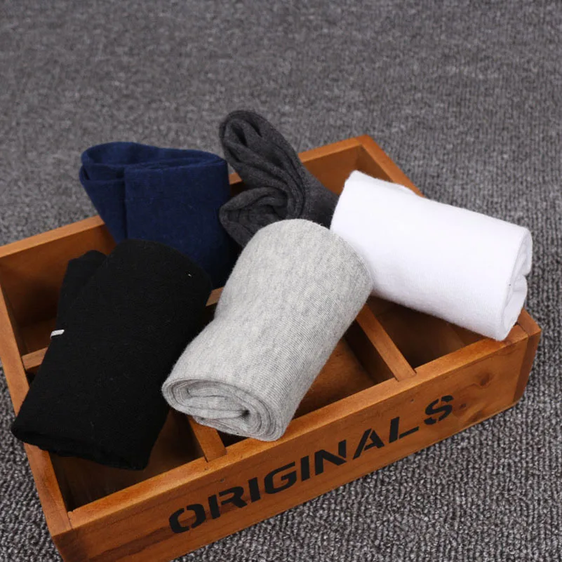 10PCS=5 Pairs Men\'s Cotton Dress Socks Plus Large Big Size 44, 45, 46, 47, 48, Business Socks Calcetines Classic Sox Meias Sock