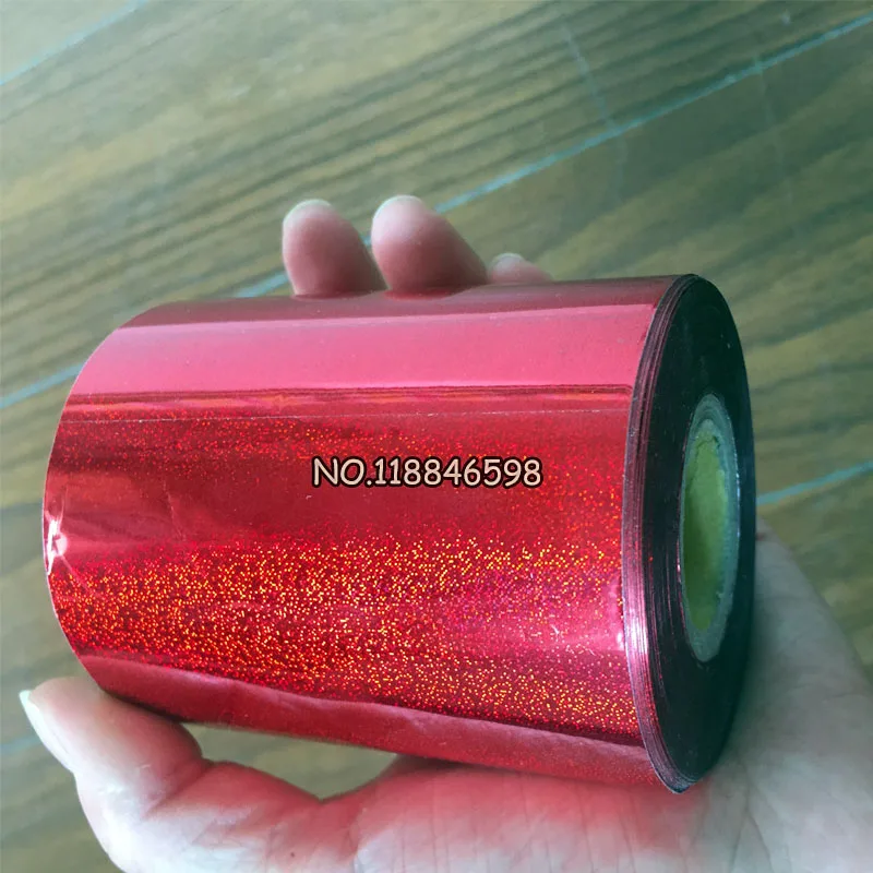 Hot Paper Stamping Foil Sand Red Color One Roll 8CM Width 120M Length DIY Package Box and Plastic Material