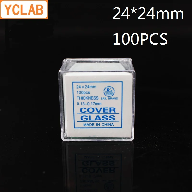 YCLAB 100PCS 24*24mm Cover Glass Medical Laboratory Equipment