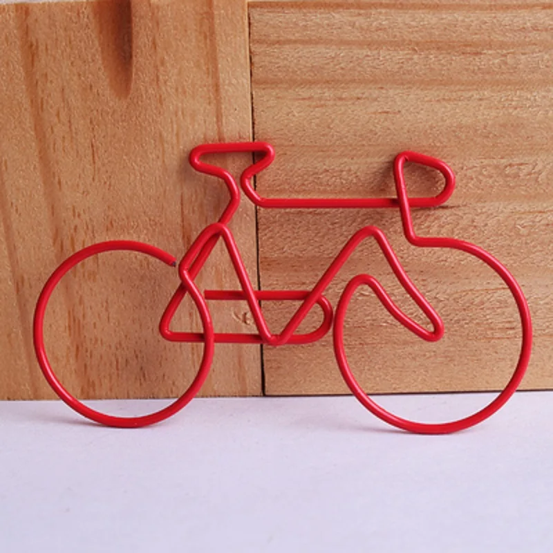 Bicycle paper clips bike shaped metal paper clip bookmark multicolour customize bike paper clips