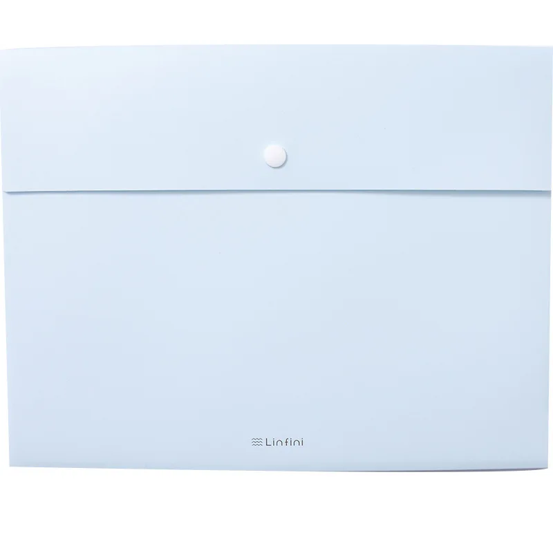 5PCS/lot A4 Transparent Snap File Bag Data Protection Set Storage Bag File Folder Filing Products