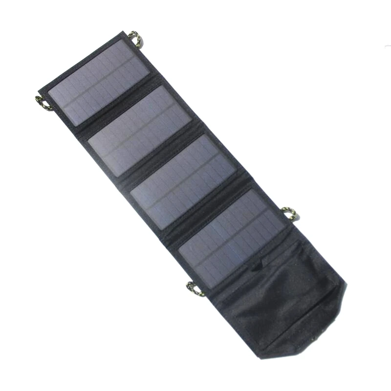 BUHESHUI USB-ventilator 8 inch koelventilator en opvouwbare 7W zonnepaneeloplader voor buiten reizen vissen thuiskantoor