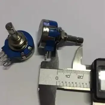 RVQ24YN03-25F B502 25mm Half Shaft 2W Single Rotary Carbon Film Potentiometer Pot x 10pcs