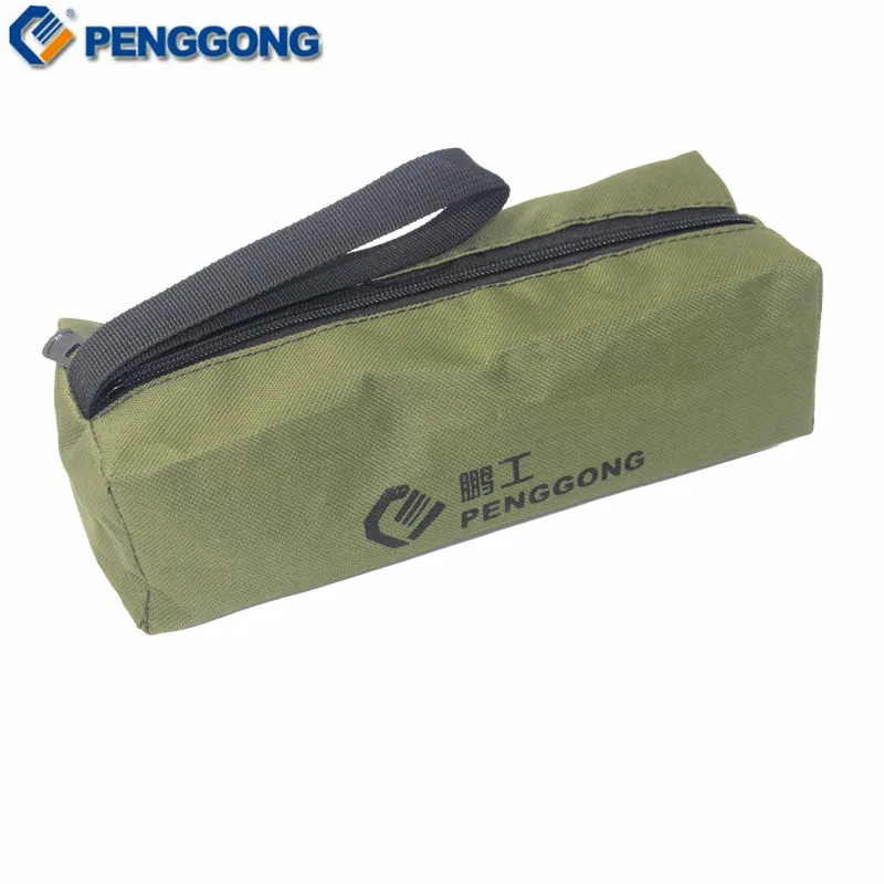 PENGGONG-Bolsa de almacenamiento para herramientas, bolsa de utilidad impermeable de lona Oxford, multiusos para piezas pequeñas de Metal con asas de transporte, 1 ud.