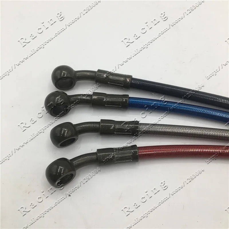 Motorcycle Dirt Bike Braided Steel Hydraulic Reinforce Brake line Clutch Oil Hose Tube 20 To 210CM Universal Fit Racing MX