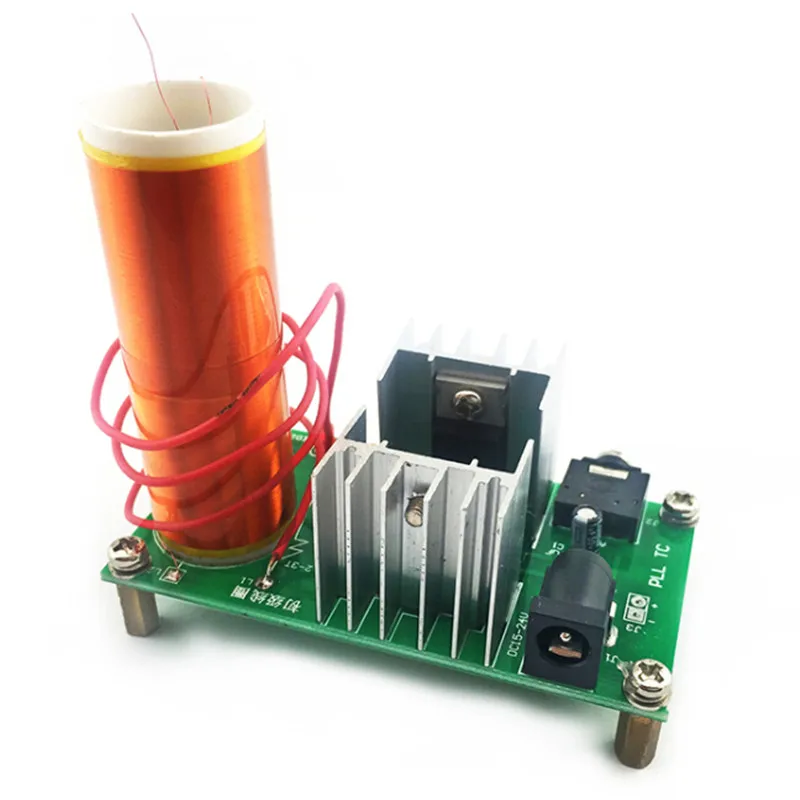 Mini Music Tesla Coil DIY Soldering Project Practice Kit 15W DC 15-24V Plasma Speaker Wireless Transmission Tesla Electronic Kit