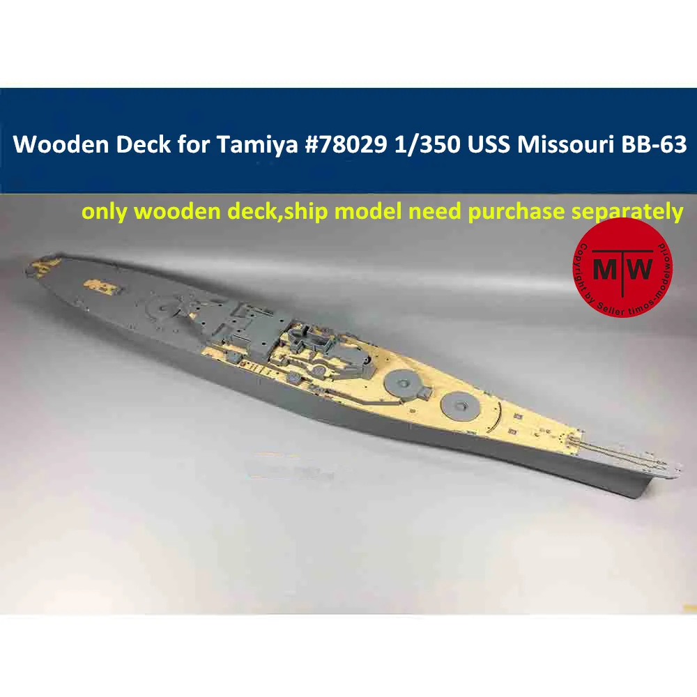 

1/350 Scale Wooden Deck for Tamiya 78029 USS Missouri BB-63 Circa 1991 Ship Model CY350009