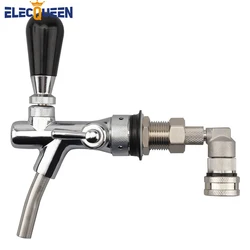 Classical Silver Adjustable Beer Tap& Stainless Steel Liquid Ball Lock Home Brew Keg Tap Beverage Dispenser Polished Beer Faucet
