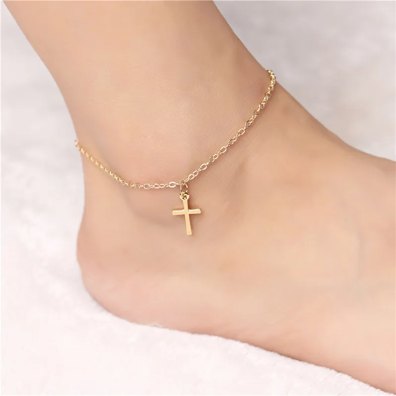 Punk 2020 New Fashion Anklets Summer Personality Wild Popular Simple Crosses Anklets Lady Legs Anklets Wholesale