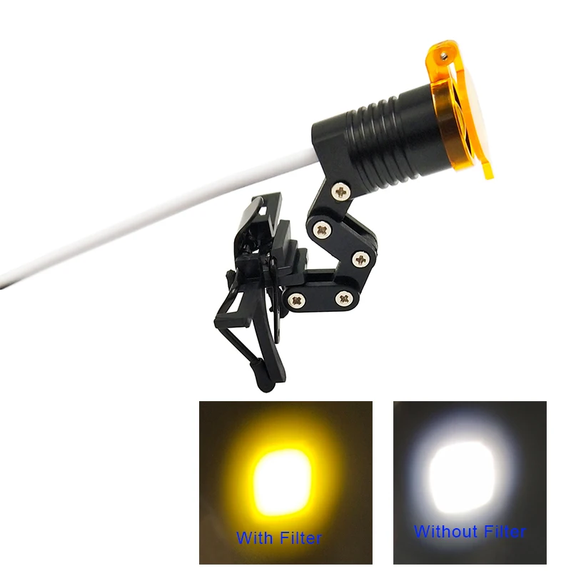 Metal Clip Dental Surgical Medical Operation Spotlight Head Light for Loupe Binocular Magnifier Dental Use