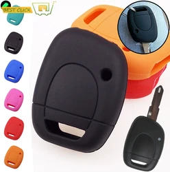 1 Button Silicone Key Case Cover For Renault Clio Kangoo Master Twingo Keyless Fob Shell Holder Protector