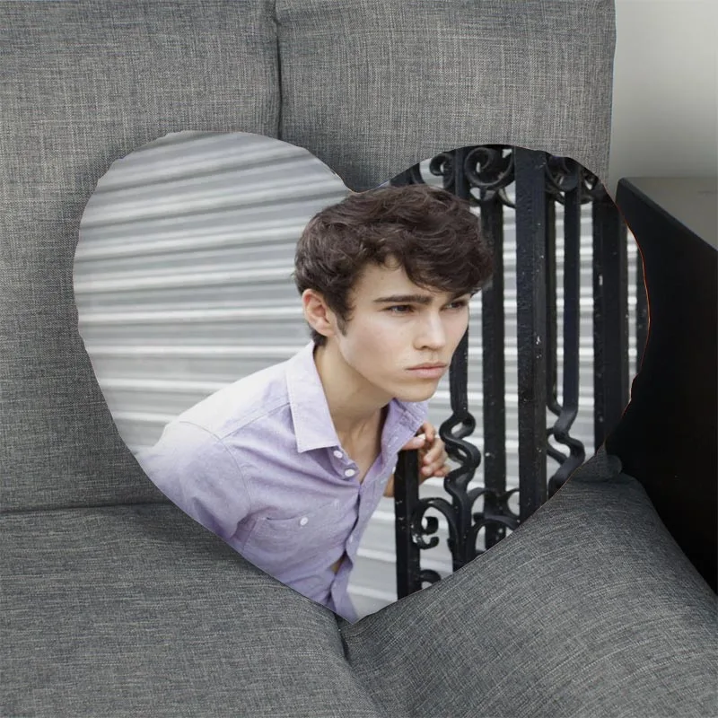 New arrival Custom zipper Pillowcase Cover max schneider Heart Shape Pillow Cover Size 41x36cm,47x42cm