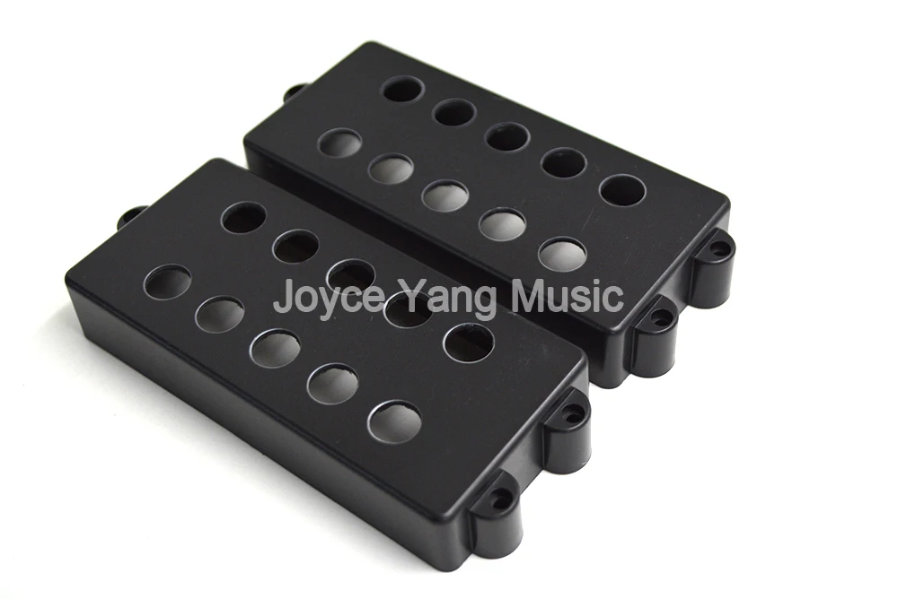 Niko 1 Set of 2pcs Electric Bass Humbucker Pickup Covers 8/10/12 Holes Matte Black For Bass Guitar