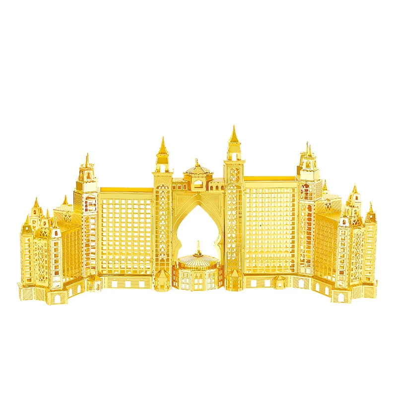 

Nanyuan 3D Metal Puzzle Atlantis Hotel building Model DIY Laser Cut Assemble Jigsaw Toys Desktop decoration GIFT For Audit