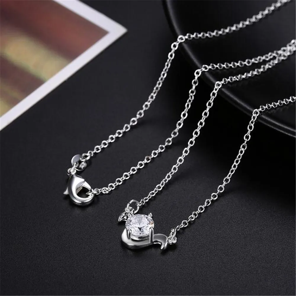 High Quality NEW Charm Woman/girls 925 Silver Jewelry Fashion 925 Sterling Silver Aries Pendant Necklace 1pc/lot Free shipping