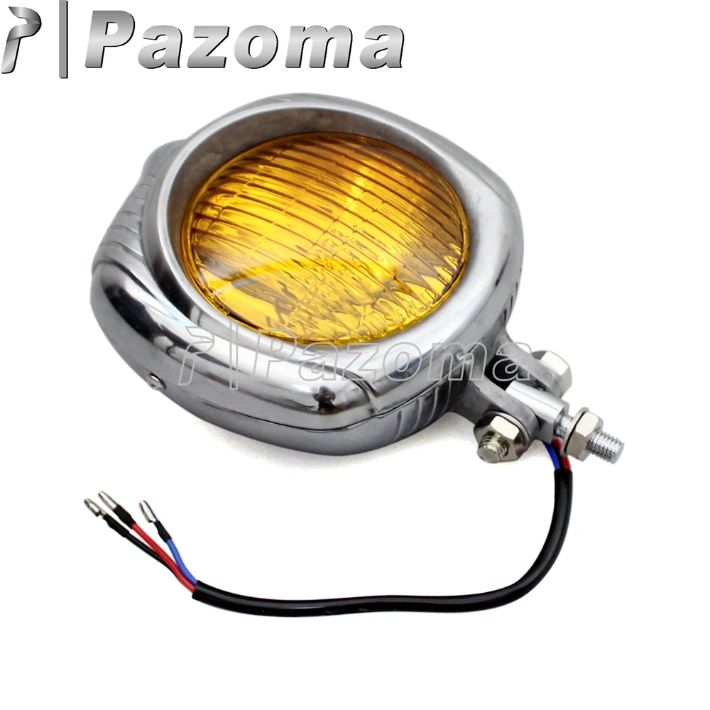 Polish Vintage Retro Old School Custom Headlight Sealed Beam Front Running Light Motorcycle Lighting for Harley Racer Chopper