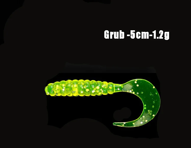 100pcs 5cm soft assorted color artificial worm grub fishing lures soft worm grub in fishing lure