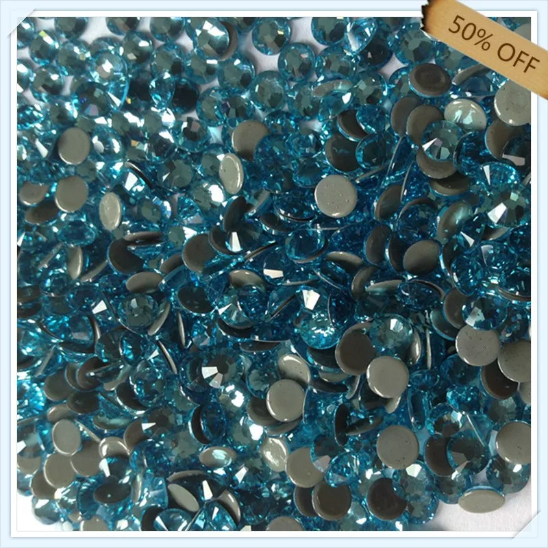 

Free shipping !!! Korea rhinestone SS 16 100 gross Hot fix rhinestone aquamarine for islamic gift