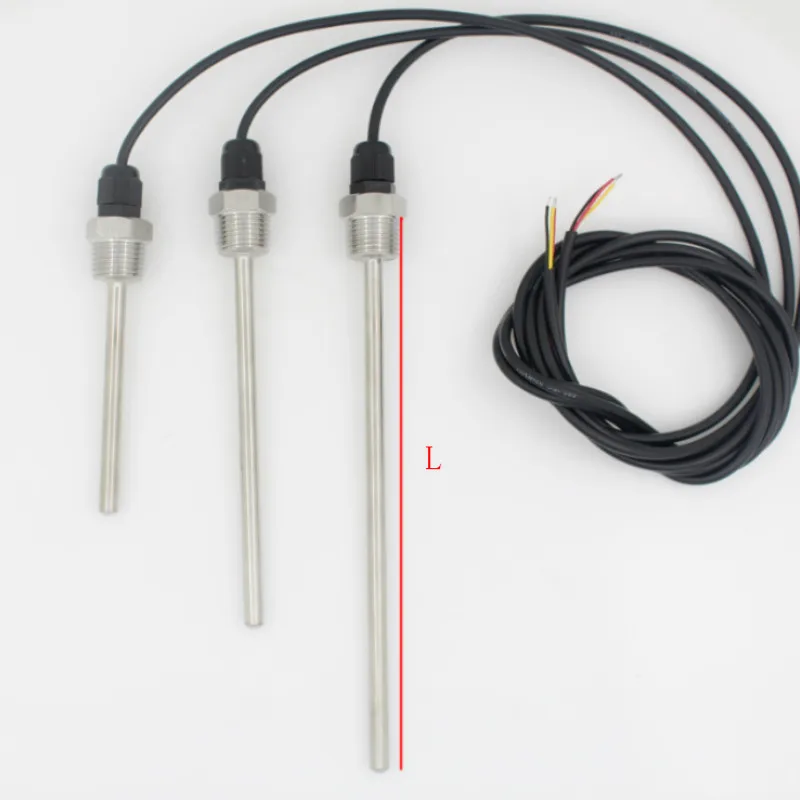 

DS18B20 Digital Temperature Sensor G1/2" Thread Probe DIA=7mm 1m PVC 3-core Wire SUS304 Stainless Steel Shell ds18b20 L30-500mm