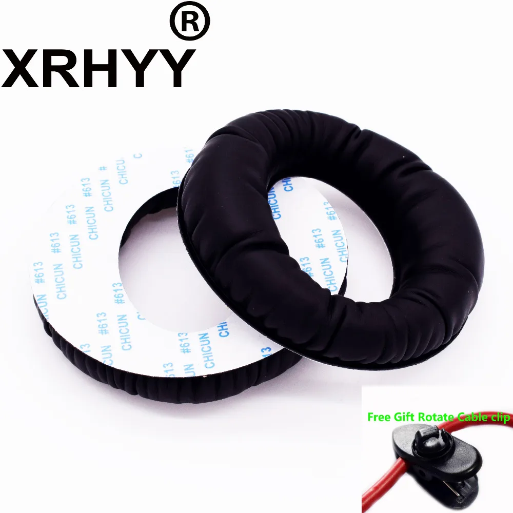 XRHYY Black Replacement  Ear Pad Earpads Cushion Foam Cover For AKG K511 K512 K514 Headphones + Free Rotate Cable Clip