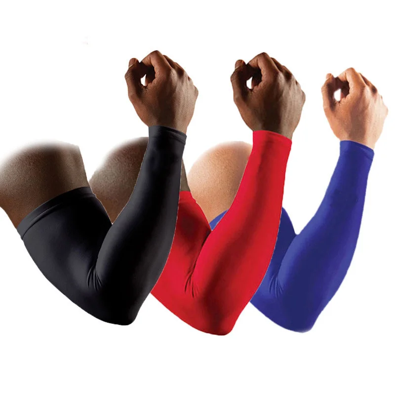 1 Pair Basketball Arm Brace Support Lengthen Arm Sleeves Guard Sports Safety Protection Elbow Pads Arm Warmers Cycling Sports