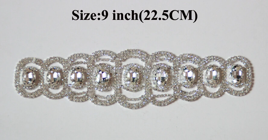 

Free Shipping High Quality 5pcs/lot 9'' Crystal Rhinestone Applique for Wedding Gown Bridal Sash Evening Wear LSAP009