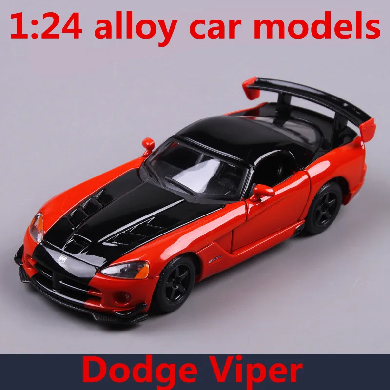 1:24 alloy car models,high simulation Dodge Viper SRT  toy vehicles,metal diecasts,freewheeling,children's gift,free shipping