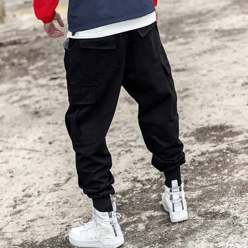 

Streetwear Hip Hop Cargo Pants Men Korean Fashion Sweat Pants Joggers Loose Baggy Trousers Male Clothes