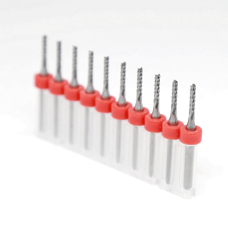 Fresa de carboneto de tungstênio, fresa pcb de 2.0mm, 2.1mm, 2.2mm, fresa final de corte de milho, broca, roteador cnc