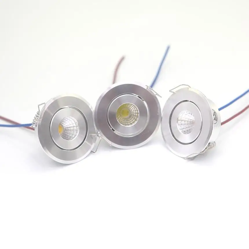 3PCS 220V COB LED Mini Spotlight Kast Spot Light Dimbare Inbouwdownlight Kast Showcase Display Lamp 3W aluminium Body