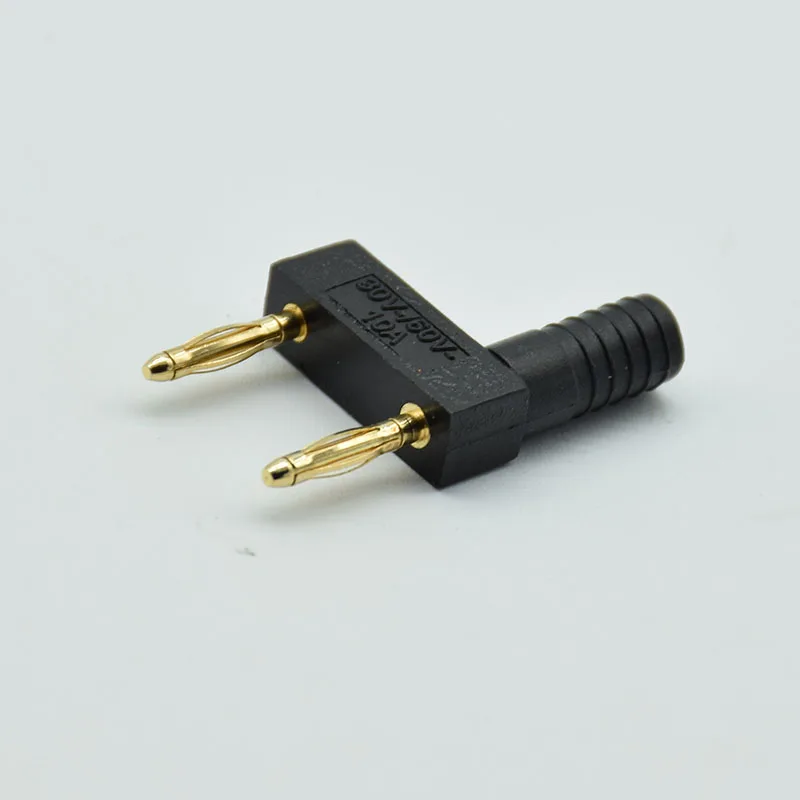 Pure copper plated genuine gold 2mm short circuit banana plug test short joint 2 revolution 1 female spacing 12mm