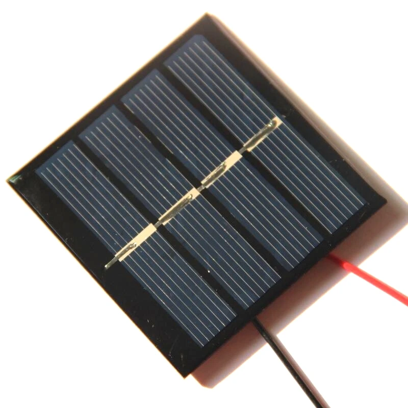 Promotion! 1000PCS/Lot 0.45W 2V Mini Solar Panel+Cable Polycrystalline Solar Cell DIY Solar Module/Toys Education Kits 58*58*3MM