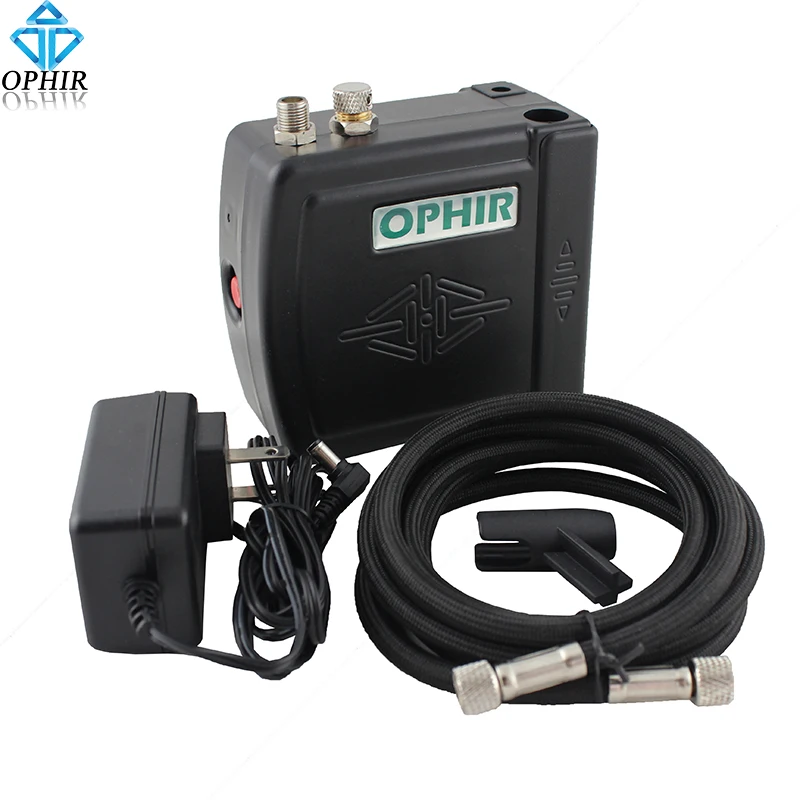 OPHIR 12 โวลต์ DC Mini Air Compressor สำหรับ Airbrush ชุด Airbrushing งานอดิเรกเครื่องสำอางชั่วคราว Tattoo Body Paint Cake_AC003