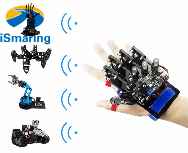 Wearable Mechanical Glove Wireless Somatosensory Controller Control Exoskeleton DIY RC Robot Hand Palm Finger Remote Control