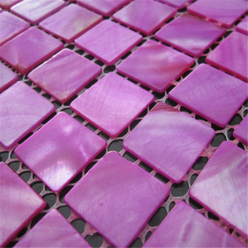 Factory Direct Lovely Romantic Pink mother of pearl shell mosaic tile for kitchen backsplash DIY home decoration