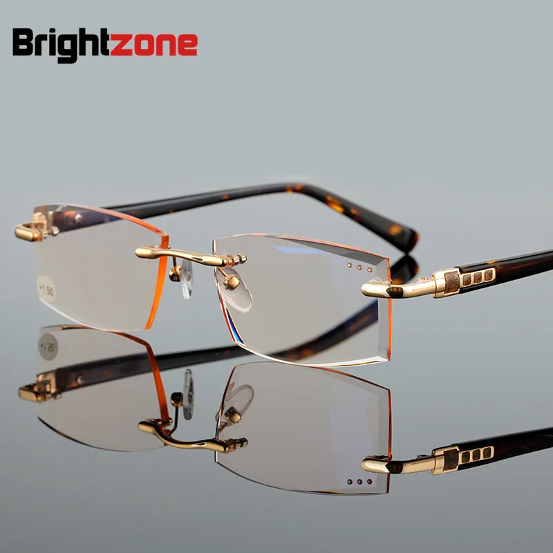 

High Quality Fashion Rimless Men Women Eyeglasses Far-sight Points Reading Presbyopia Glasses Men's Diopter +1.00 +1.50 +2.00...