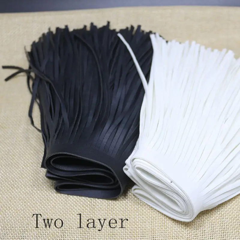 Fashion Leather Tassel Lace Trim Fringe DIY Handmade Clothes Accessory Wholesale 14.8 cm Wide