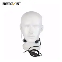 Retevis R-151 1Pin 3,5mm PTT micrófono de garganta auricular Flexible tubo de aire oculto auriculares para teléfono móvil/altavoces/ordenadores